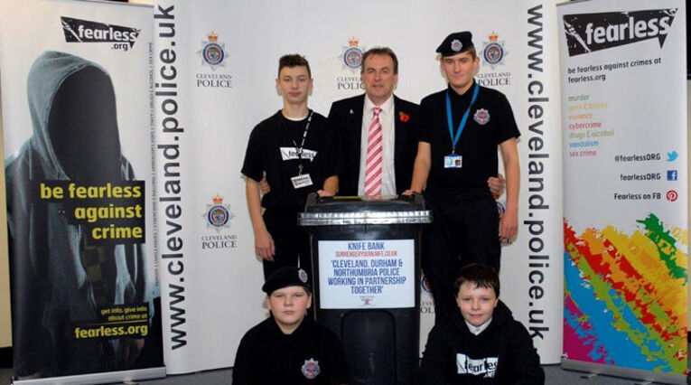Young Fearless volunteers learn about knife amnesty