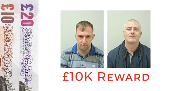 £10K reward to find brothers wanted in connection with theft and burglary