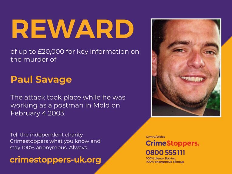 Wales: Reward to solve murder of postman 20 years ago