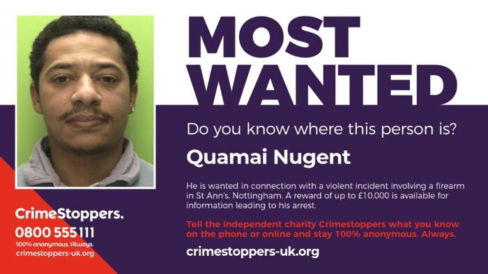 Urgent appeal with £10,000 reward to find dangerous Nottinghamshire man 