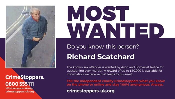 Most Wanted: £10,000 reward for sex offender wanted over Somerset murder 