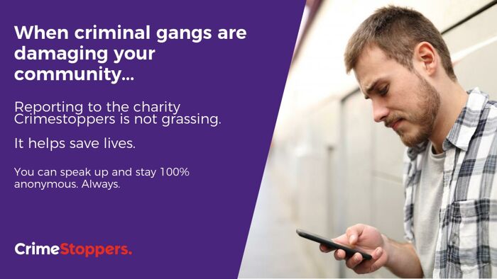 Giving information to Crimestoppers is not 'grassing'...