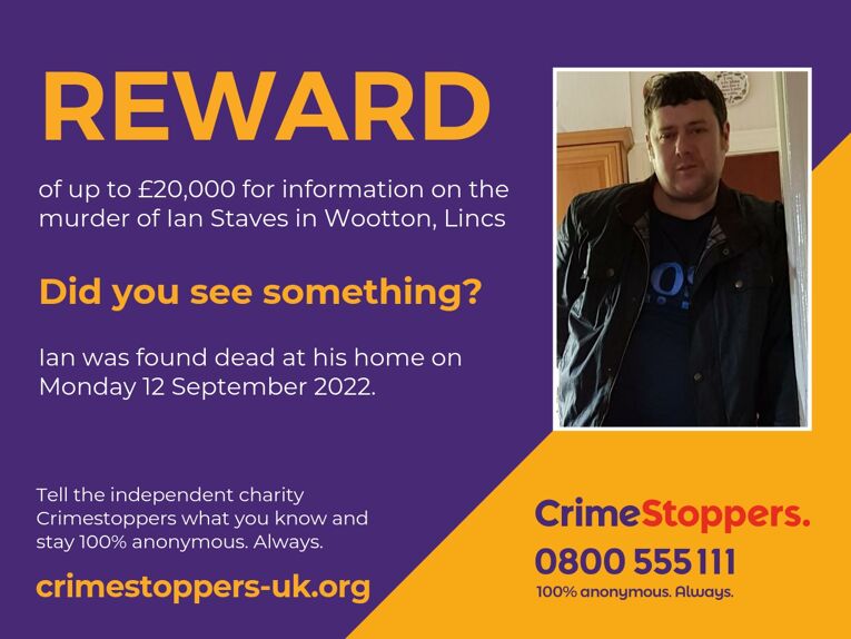 North Lincolnshire: £20,000 reward over murder of Ian Staves