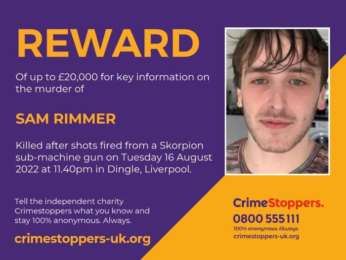 £20,000 reward to solve sub-machine gun murder of young Liverpool man 