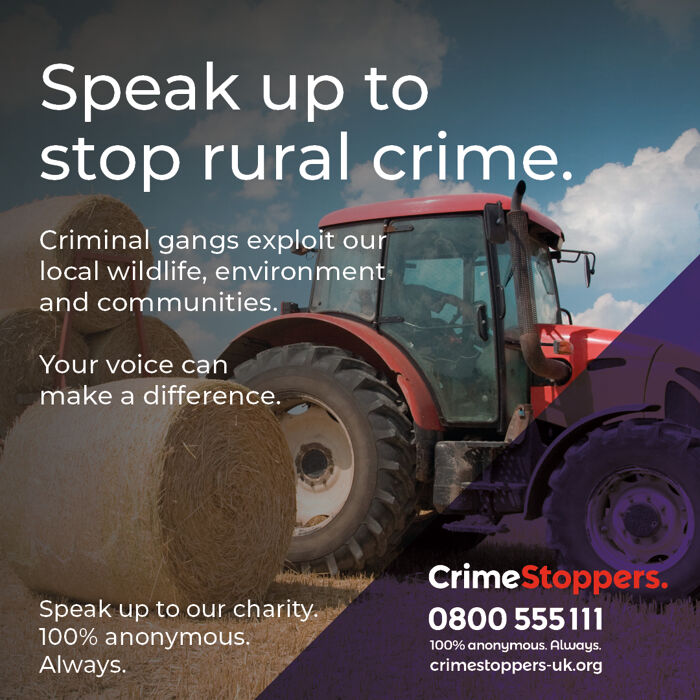 As human, environmental & financial cost of crime in the countryside rises, we appeal for anonymous information