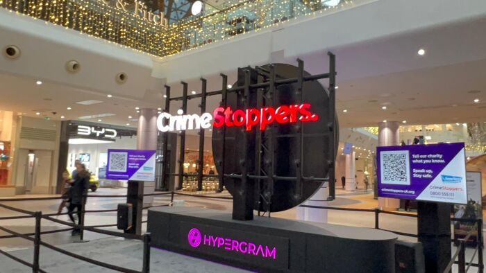 Crimestoppers uses 3D holographic tech for first time to promote our anonymous reporting service