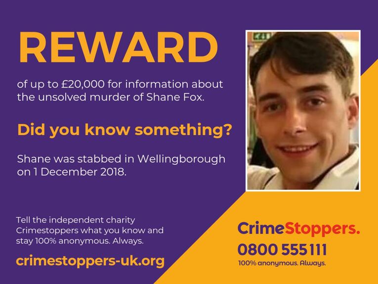 Appeal reward doubled and renewed to help solve murder of Wellingborough man Shane Fox 