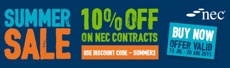 Summer sale on NEC Contracts now on