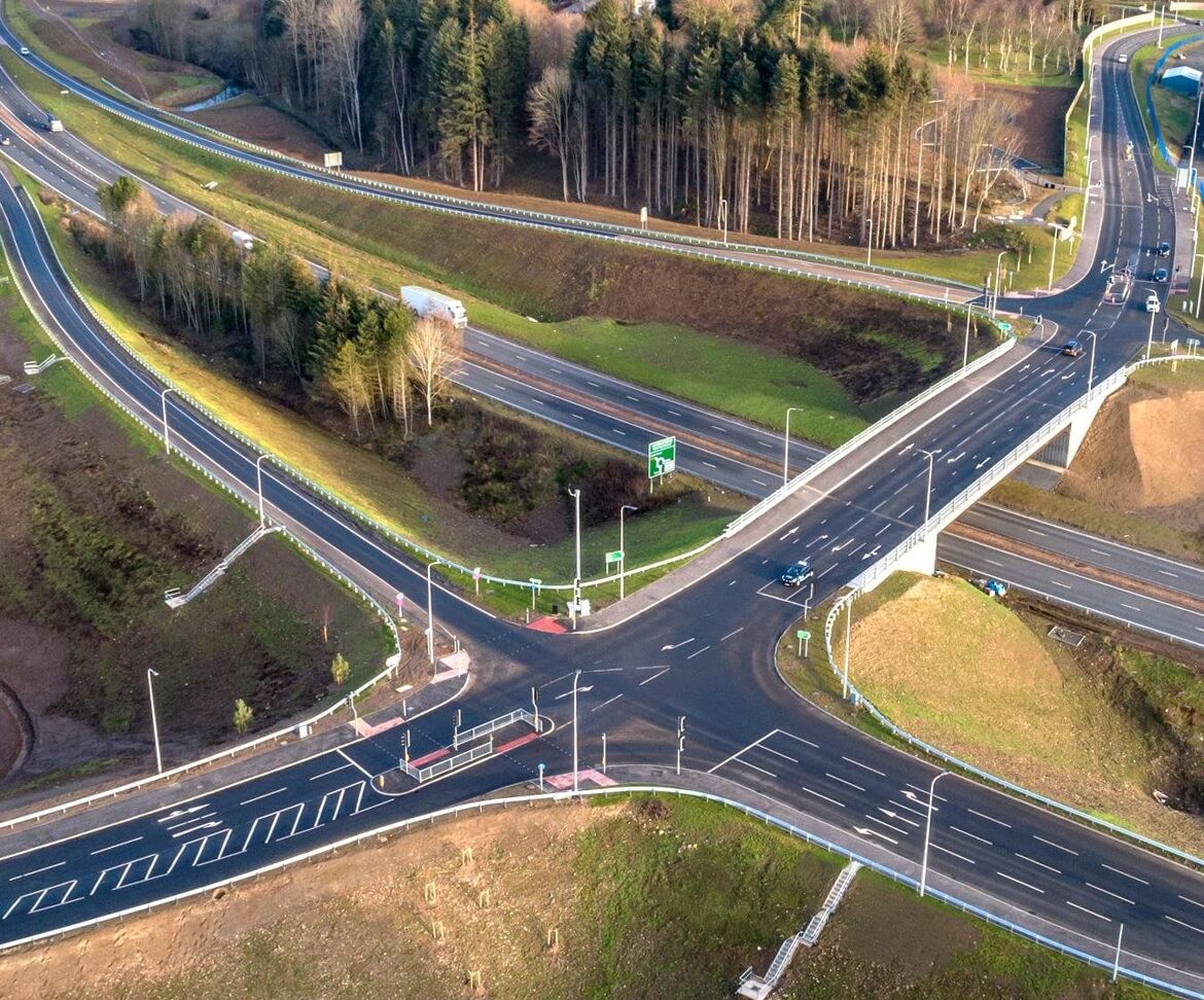 A9/A85 Junction and Link Road to Bertha Park, Perth, Scotland