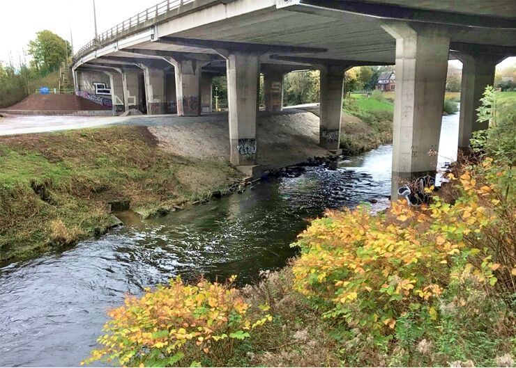 Motorway viaduct repair, Manchester, UK