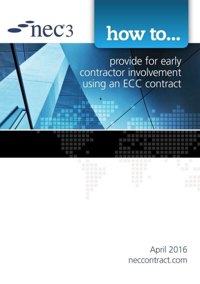 NEC3: How to provide for early contractor involvement using an ECC Contract