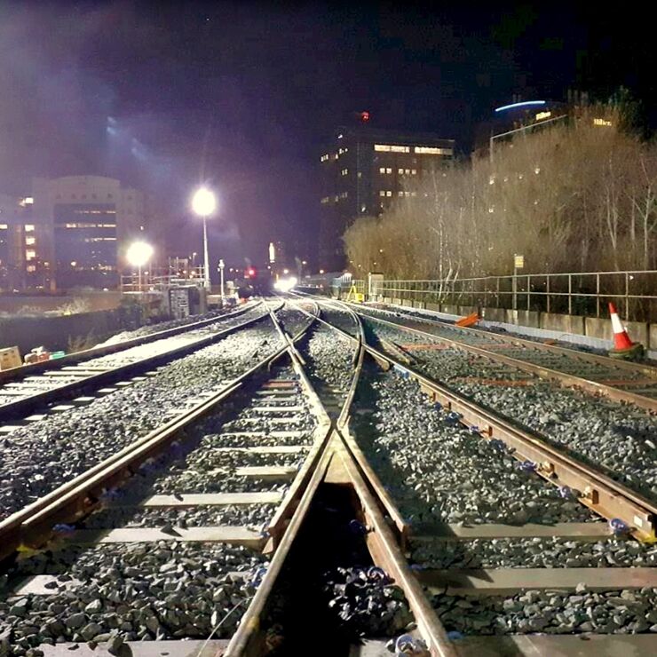 Railway junction renewal in Belfast, Northern Ireland