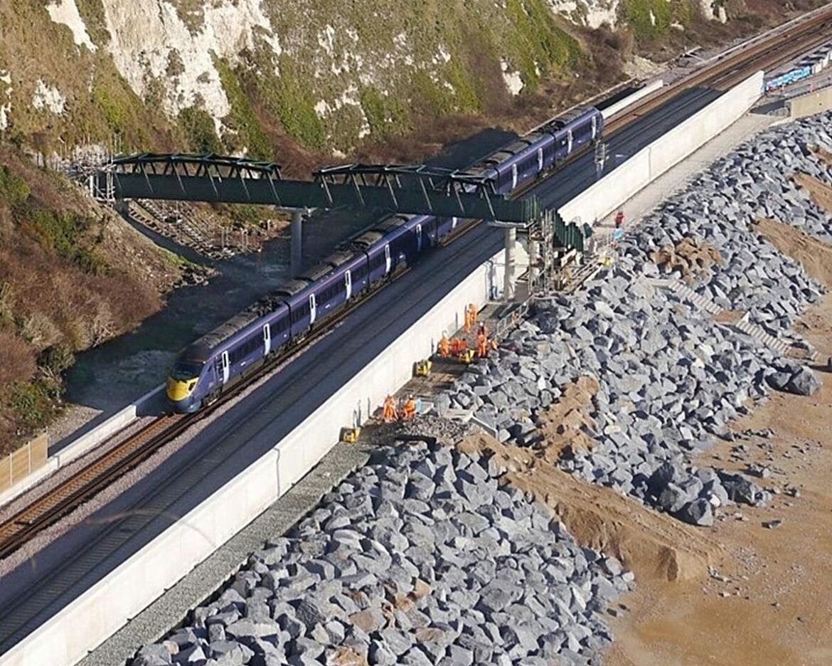 Network Rail’s Dover Sea Wall emergency reconstruction project, UK