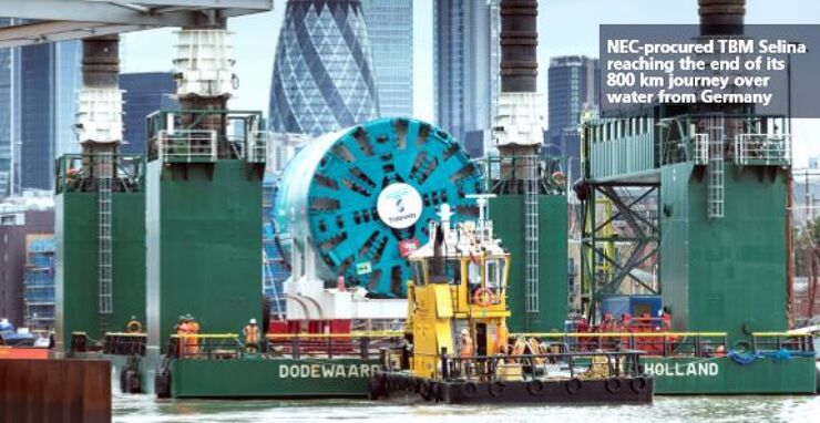 Tideway takes delivery of final NEC-procured TBM