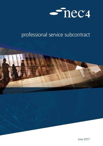 The NEC4 Professional Service Subcontract (PSS) is for appointing any provider of professional services as a subcontractor, either to a consultant engaged under an NEC4 Professional Service Contract (PSC) or to a contractor engaged under another NEC4 main contract.